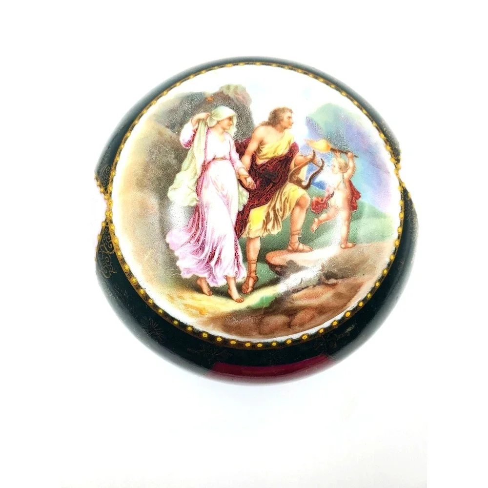 Vintage Royal Vienna Covered Bowl Trinket Box
